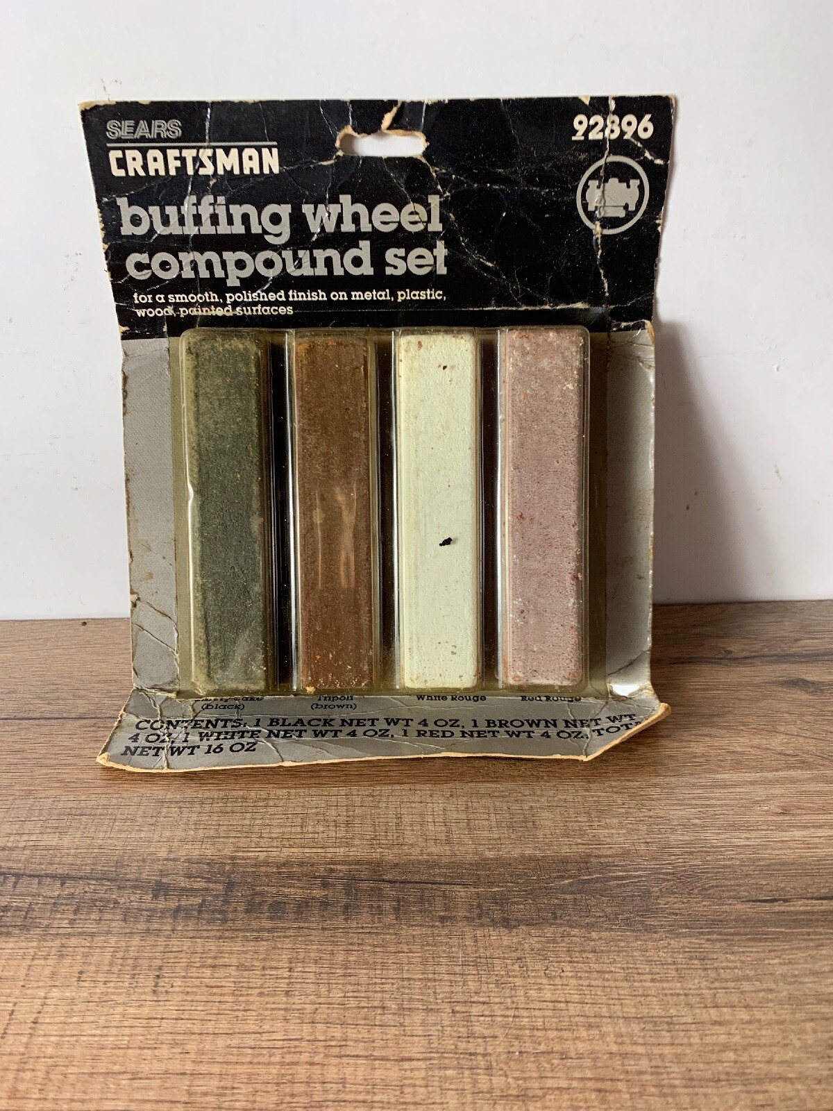 NIP!! Vintage Sears Craftsman No.2896 Set of 4 Buffing Wheel Compounds
