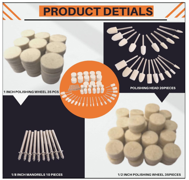100PCS Polishing Buffing Wheel for Dremel Polishing Kit, Polishing Wheel for Dre