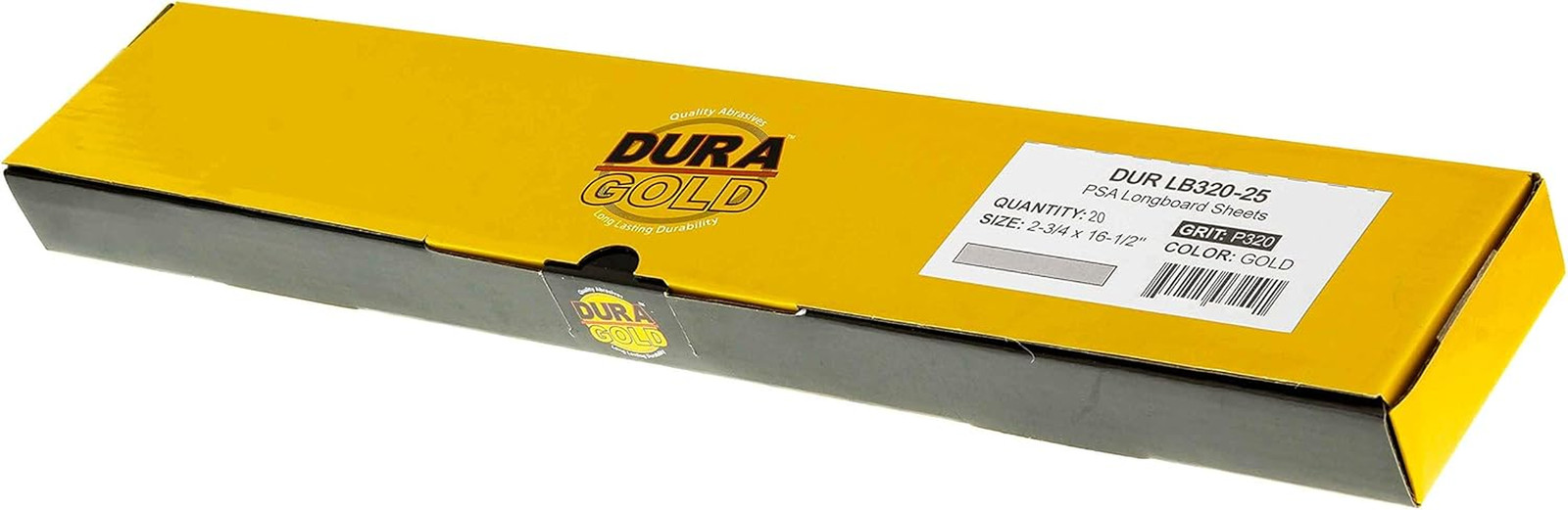 Premium 320 Grit Gold Pre-Cut PSA Longboard Sandpaper Sheets, Box of 20…