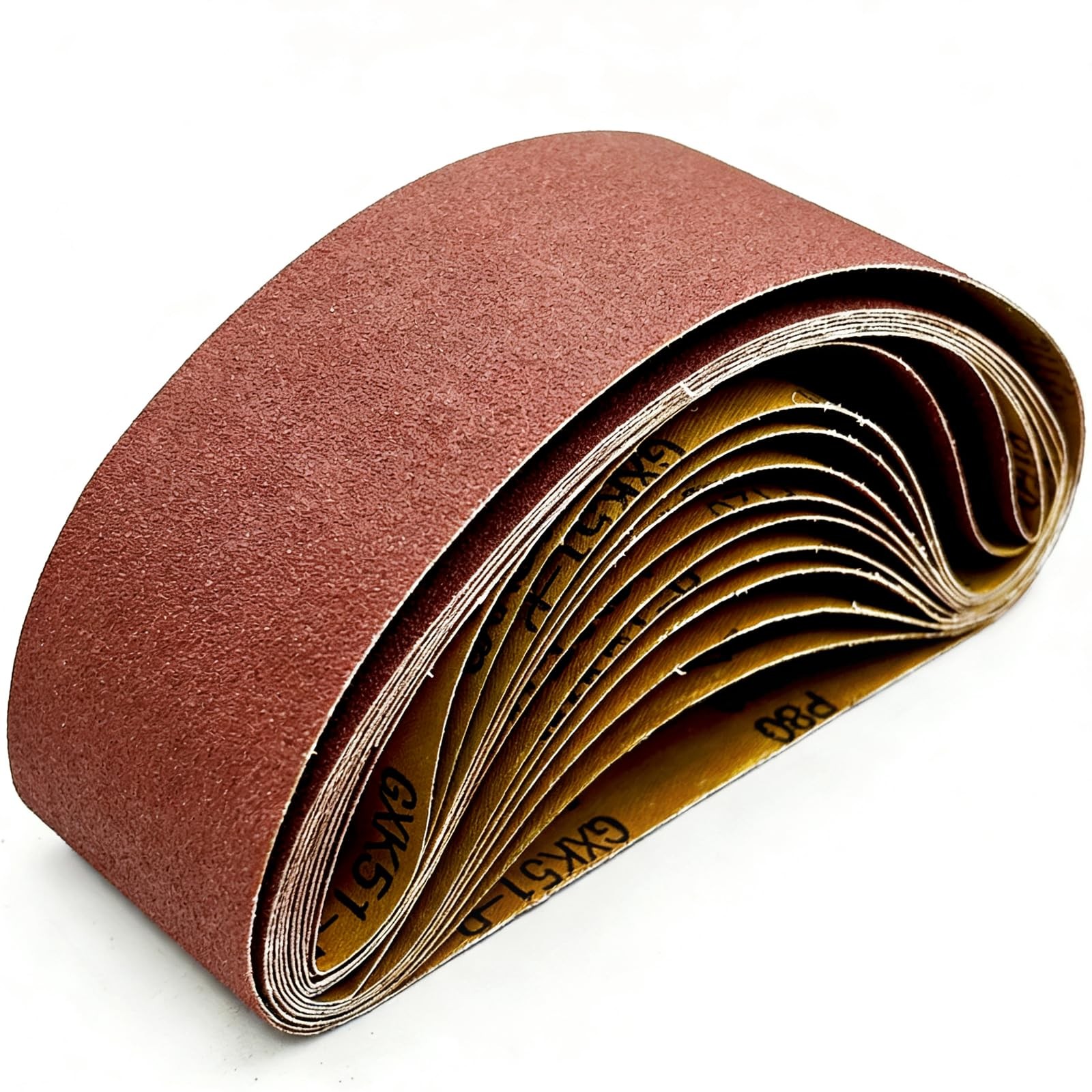 12 Pack 3″x21″ Aluminum Oxide Belt Sander Paper for Woodworking Metal Polishing