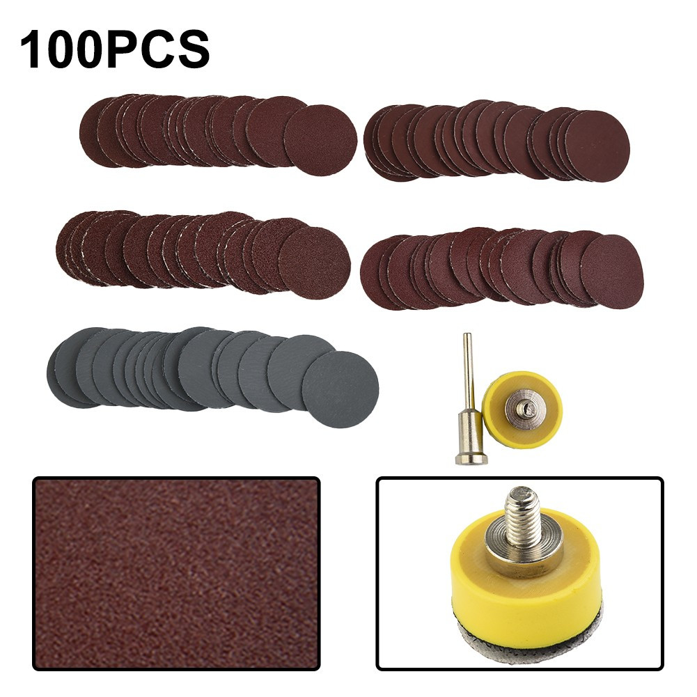 25mm 1 Sanding Sander Backing Pad Rotary Drill Bit Sandpaper Disc Tool Set Tool