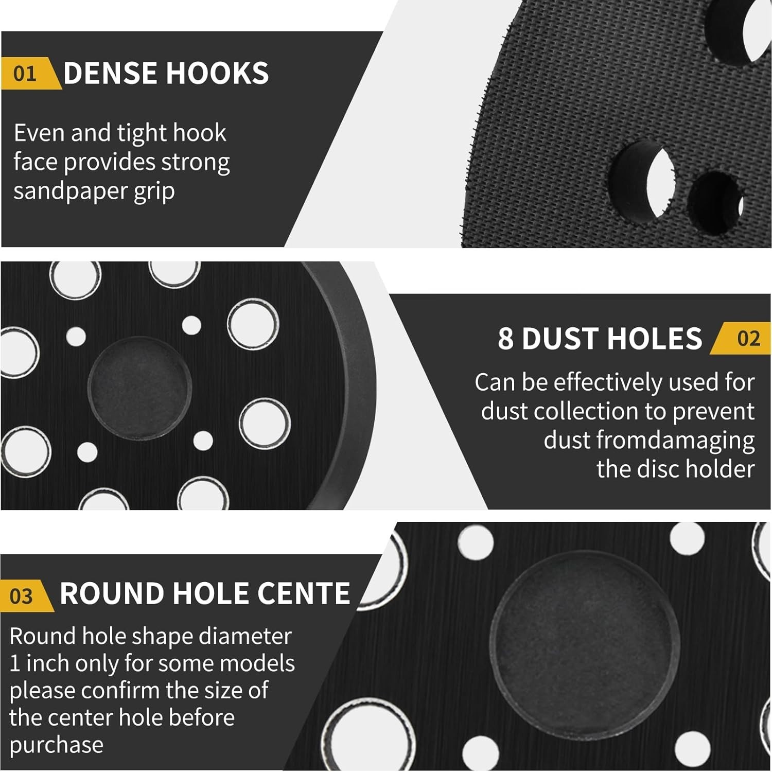 Replacement Hook Loop Sander Pads for Ridgid R2601 R2611