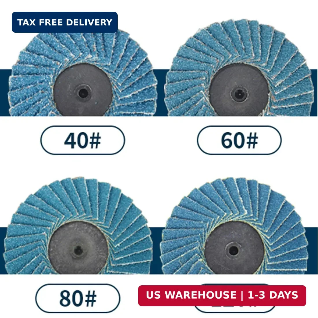 20Pcs 2 inch Zirconia Mini Flap Disc Quick Change Sanding Discs Mix Set Include
