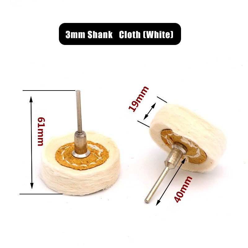T-shaped Cloth Wheel Polishing Wool Wheel With Handle Jade Amber Agate 3mm*50mm