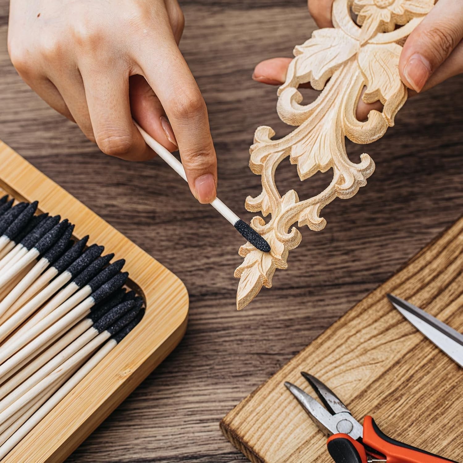 Precision Sanding Sticks 30 Count: Detailing Tools for Wood, Metal & Plastic