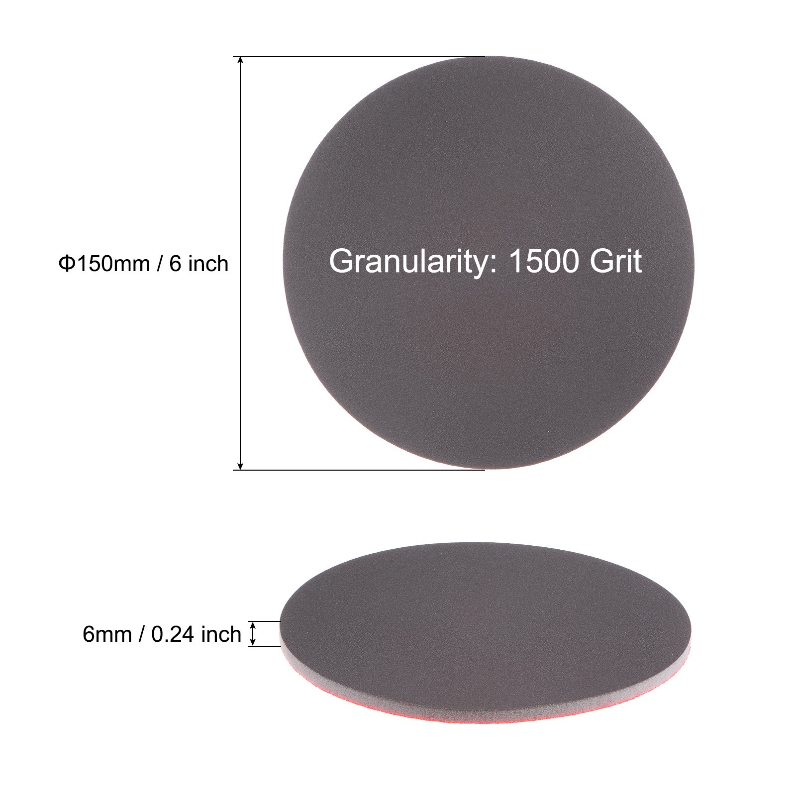 30pcs 1500 Grit Sanding Sponge 6 Inch Hook Loop Sponge Sanding Disc Wet/Dry