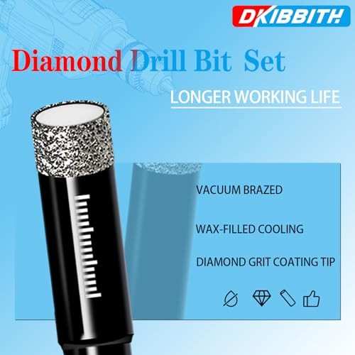 10 Pack Dry Diamond Drill Bits & Tile Drill Bit Set 10 Pcs Diamond Drill Bit
