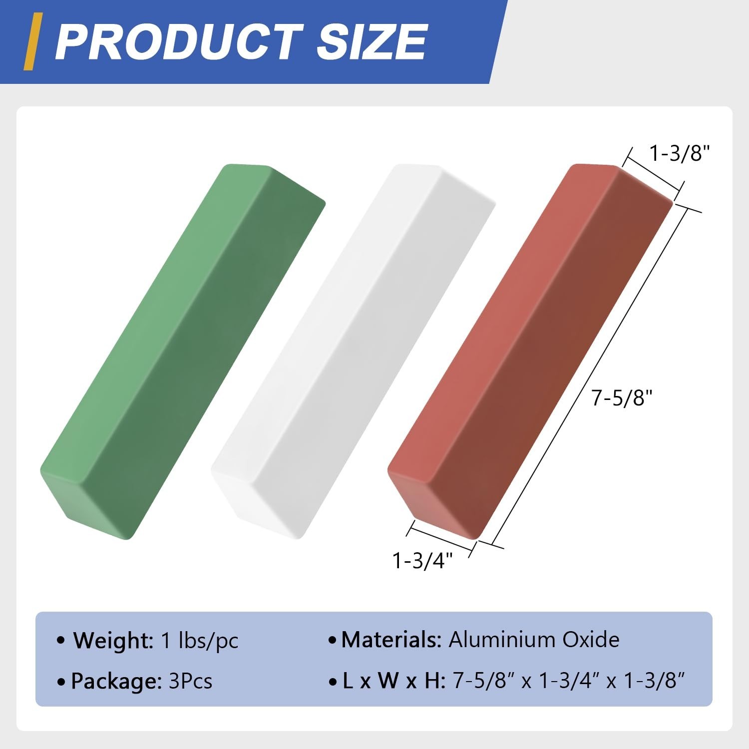 Buffing Polishing Kit – 3 lbs. Green/White/Red Rouge Bars