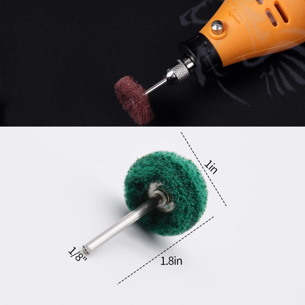 100pc Metal Polishing Buffing Abrasive Wheel Burr Kit Rotary Tool Set For Dremel