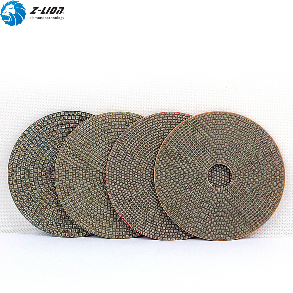 Z-lion 1PCS 4” Electroplated Diamond Polishing Pads Sharp Grinding Wheel 100mm