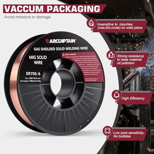 Mig Welding Wire, 0.030 10Lb Mig Wire ER70S-6 10Lbs Gas Solid Carbon Steel