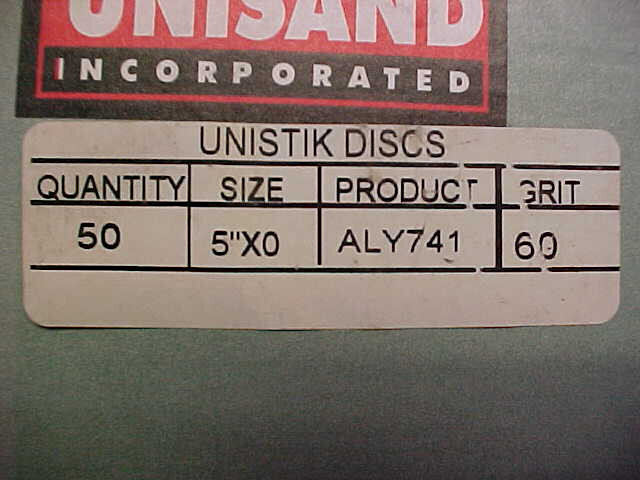 UNISAND UNISTIK 5″ SANDING DISCS ALY741 60 GRIT 50 COUNT BOX