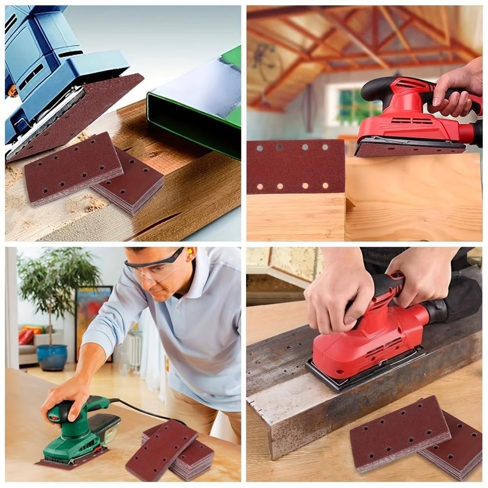 84pcs Square Sandpaper 800 Grit Flocking Grinder Sand Paper Special Shaped 230mm