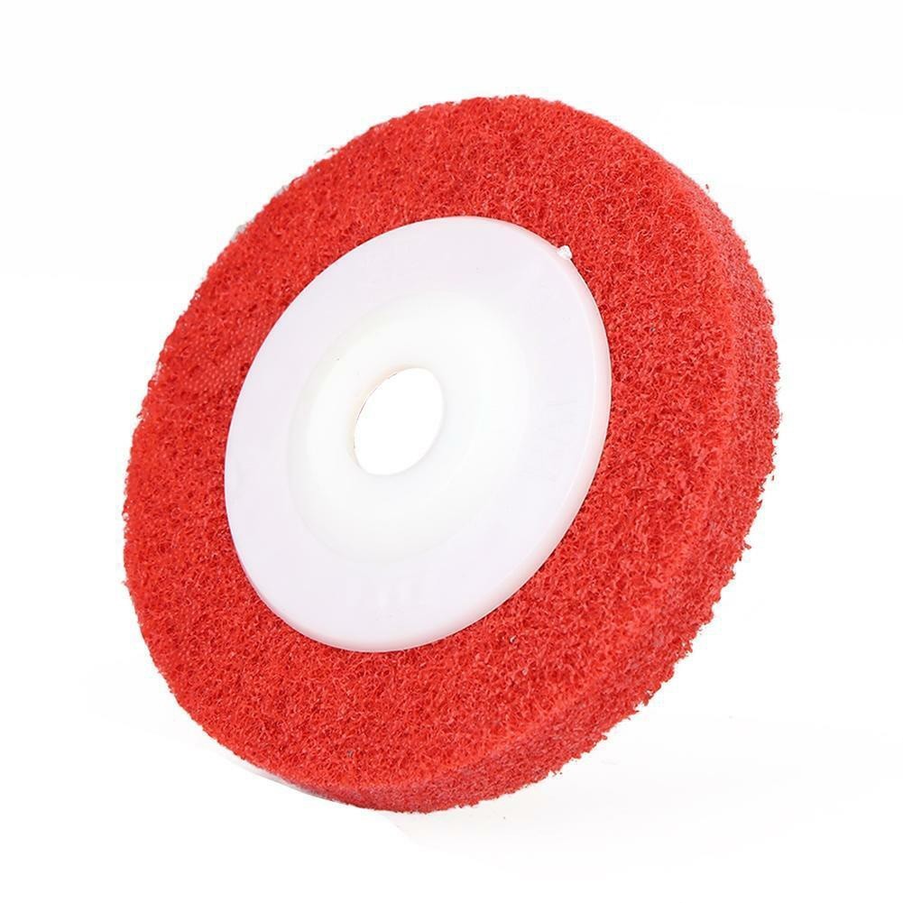 4Inch Red Nylon Fiber Polishing Wheel Flap Discs Abrasive/Disc Metal Polishing