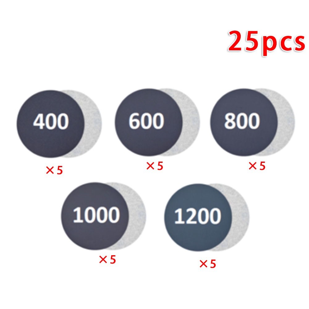 25pcs/set Wet 400 600 800 1000 1200 Grit Sandpaper Sanding Paper Sanding Discs