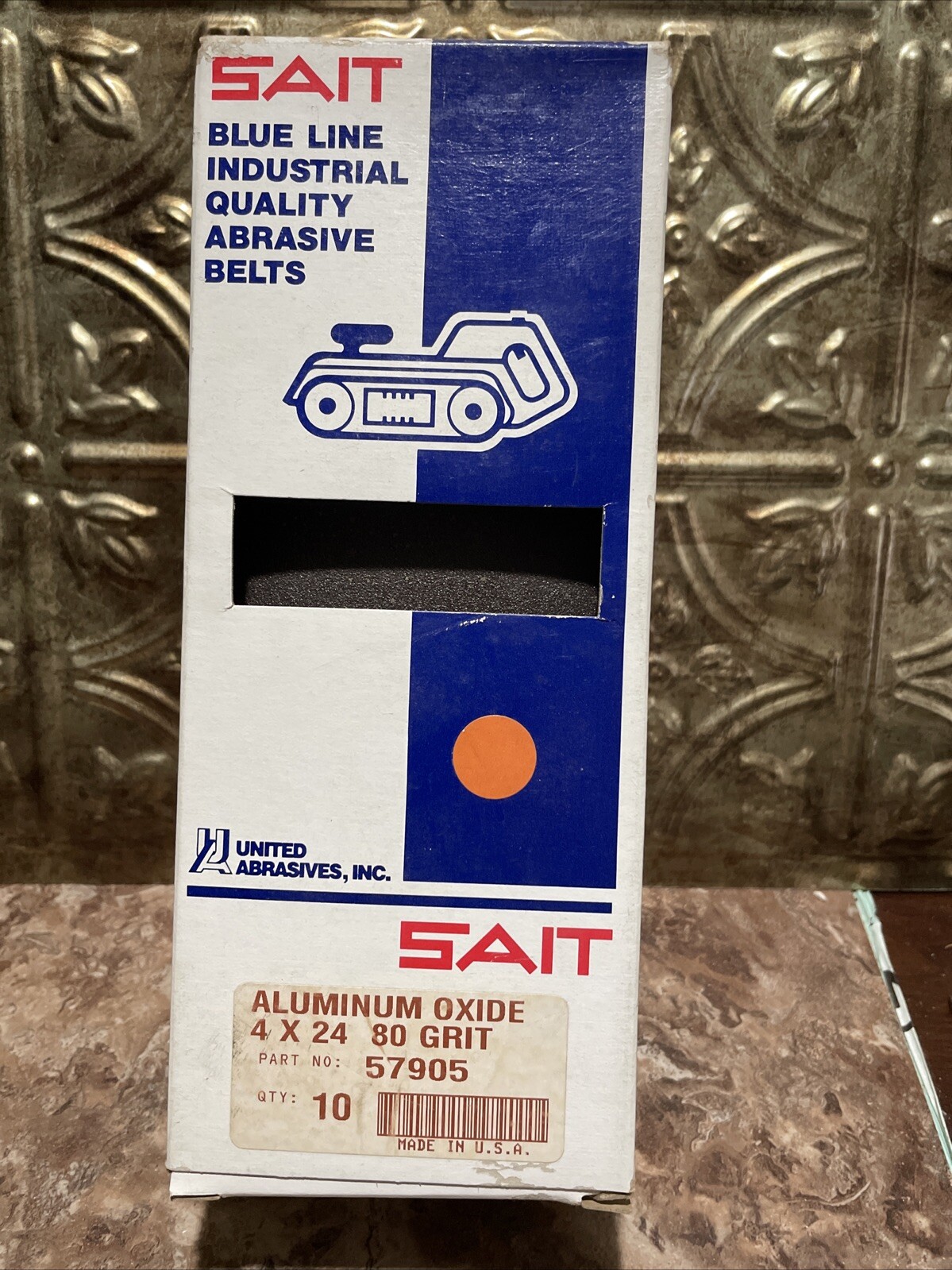 Sait Industrial Quality 57905 4X24 80 Grit Aluminum Oxide Sanding Belt 10 Pack