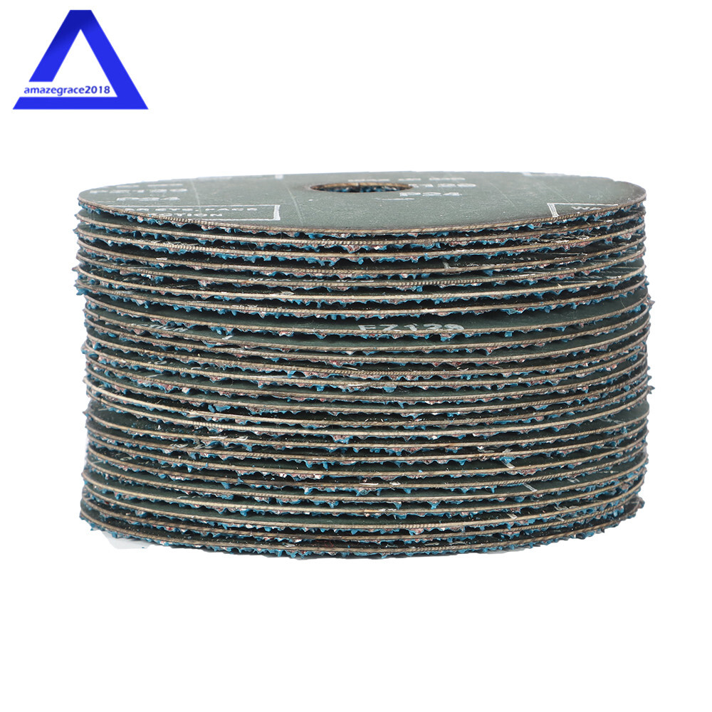 25Pcs 5″/4.5″ 24 Grit & 36 Grit Zirconia Resin Fiber Disc Grinding Sanding Discs
