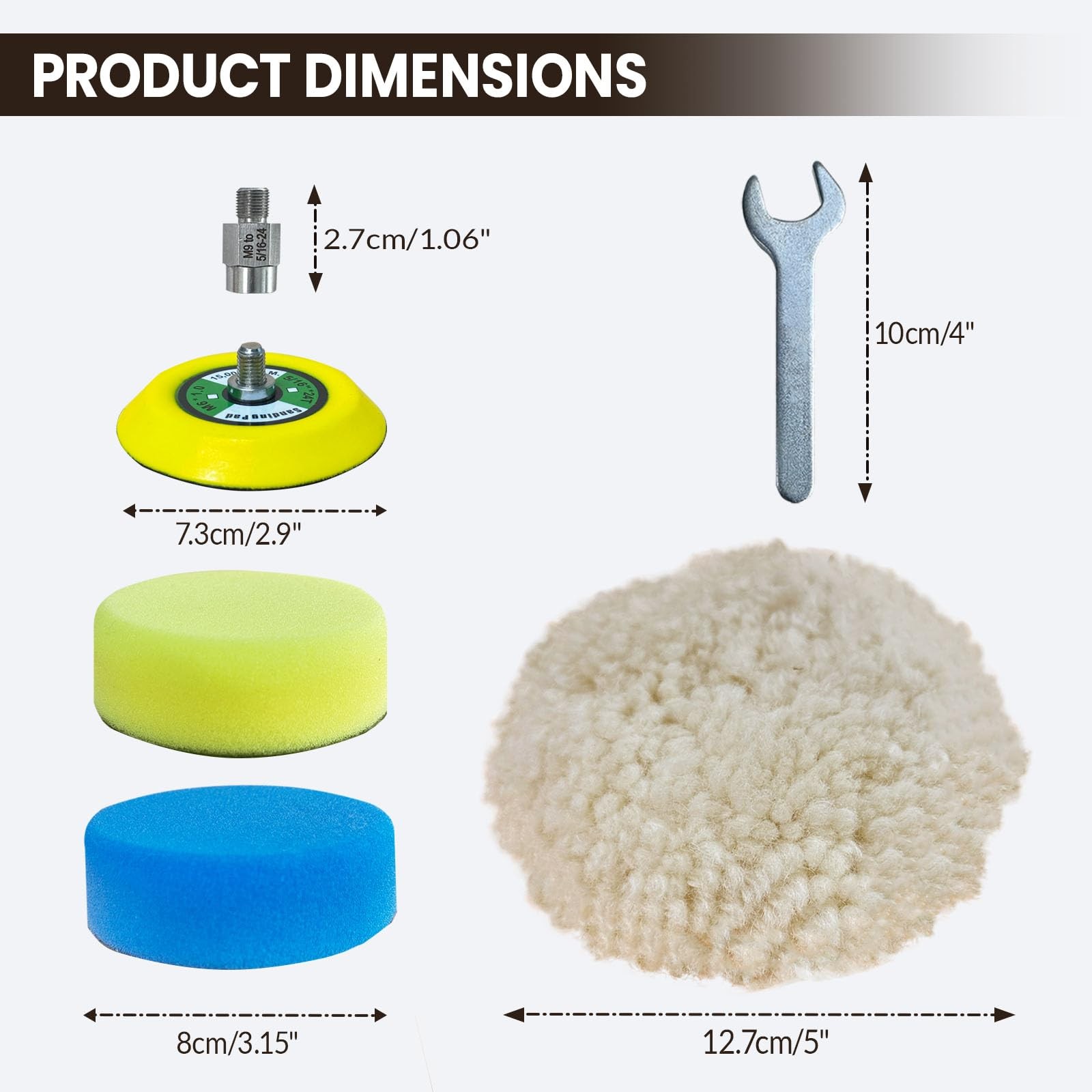 Noyfemr 6 Pcs Buffing Polishing Kit for Milwaukee M12…