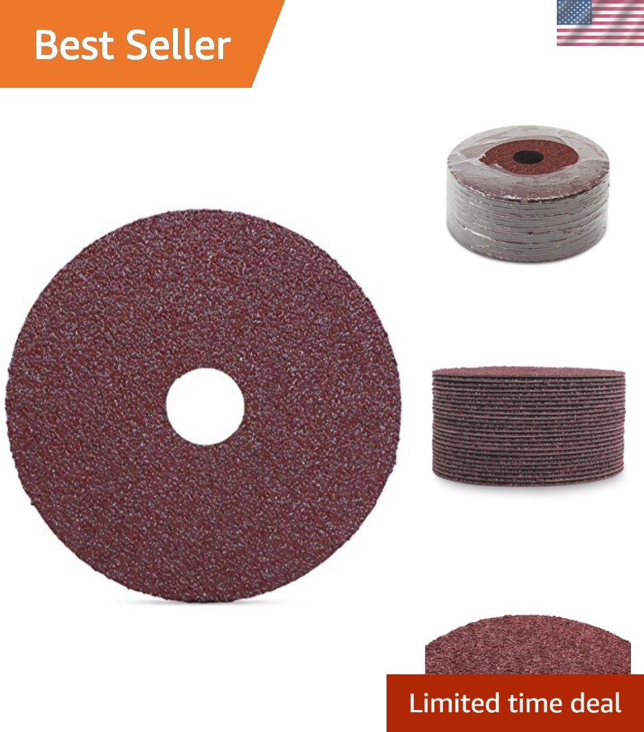 Versatile 36 Grit Aluminum Oxide Sanding Discs, 25 Pack – Perfect for Grinding