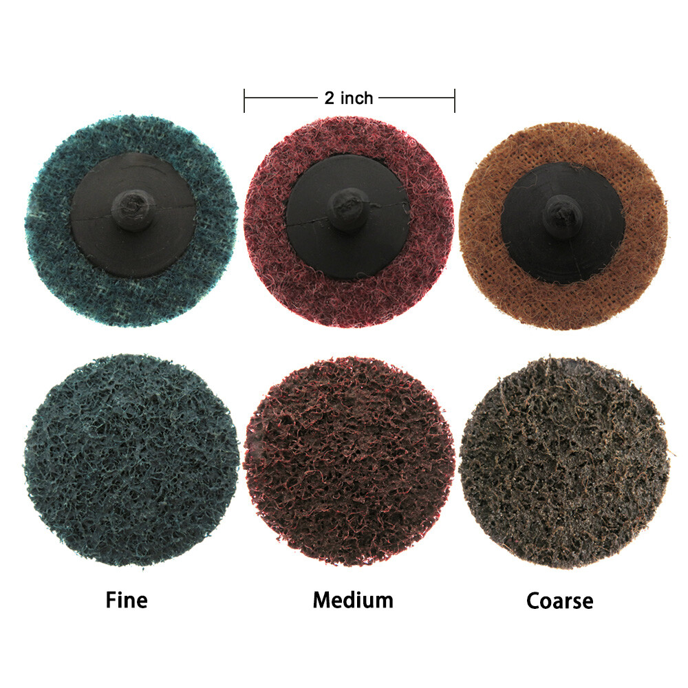 46Pcs 2 in Roll Lock Surface Conditioning Die Grinder Quick Change Sanding Discs