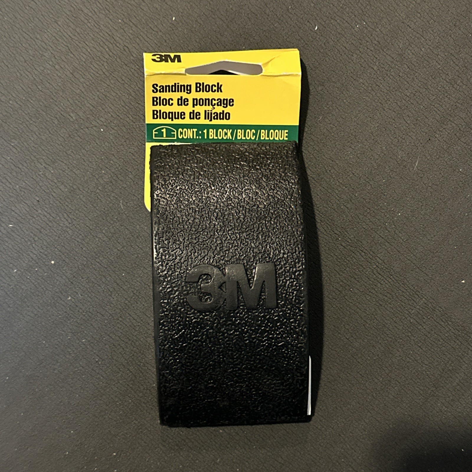 3M Rubber Sanding Block, 2 5/8 in X 4 3/4 in X 1 1/4 In