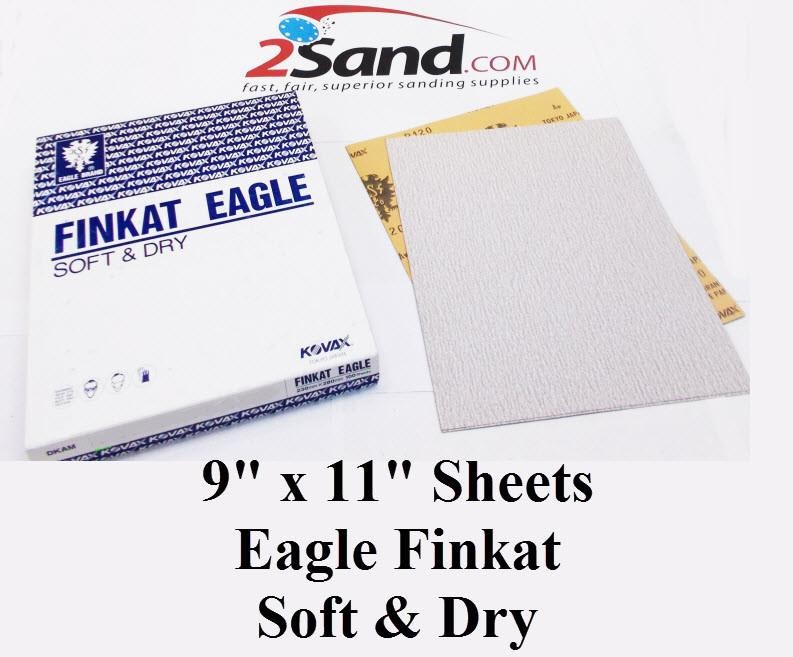 Eagle Finkat Soft and Dry Sanding Sheets 9 x 11 inch Sleeve Choose Grit
