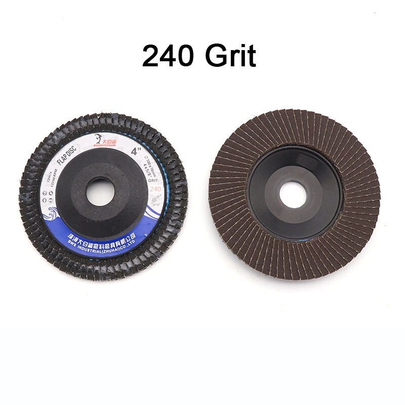 4″100mm 16mm Hole Dia Flap Disc Sanding Abrasive Wheel Grit 60-320 Angle Grinder