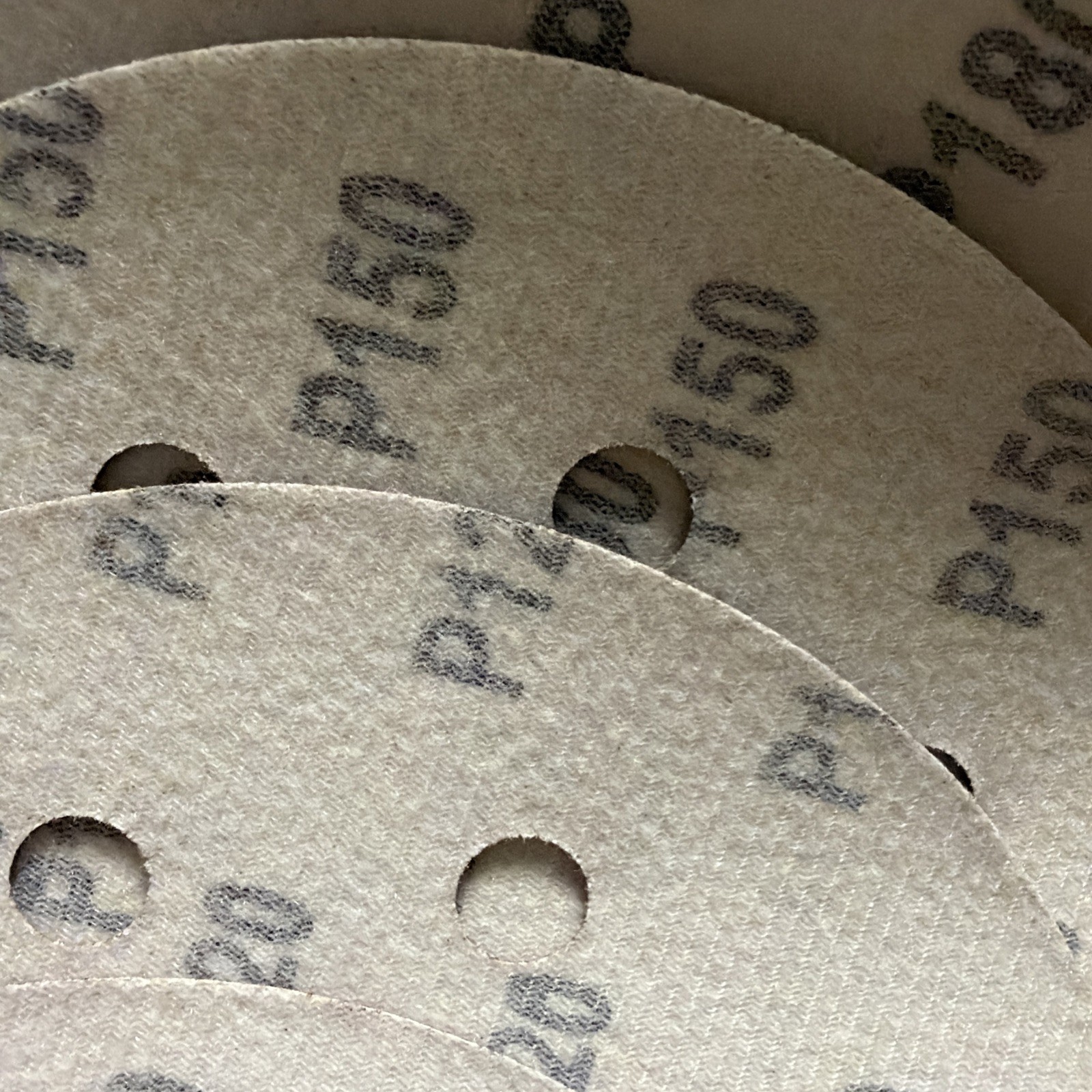 12Pcs 7 Inch 8 Hole Sanding Disc 80 100 120 150 180 240 Grit Flocking Sandpaper