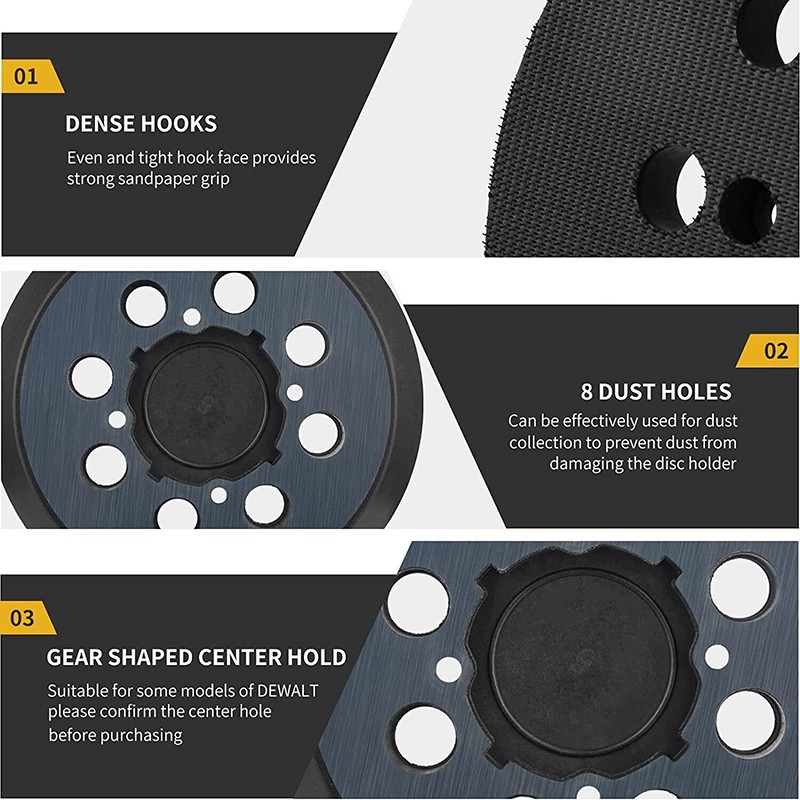 2x Orbital Sander Replacement Pad Hook Loop for Dewalt DWE6423 DWE6421K DCWE210B