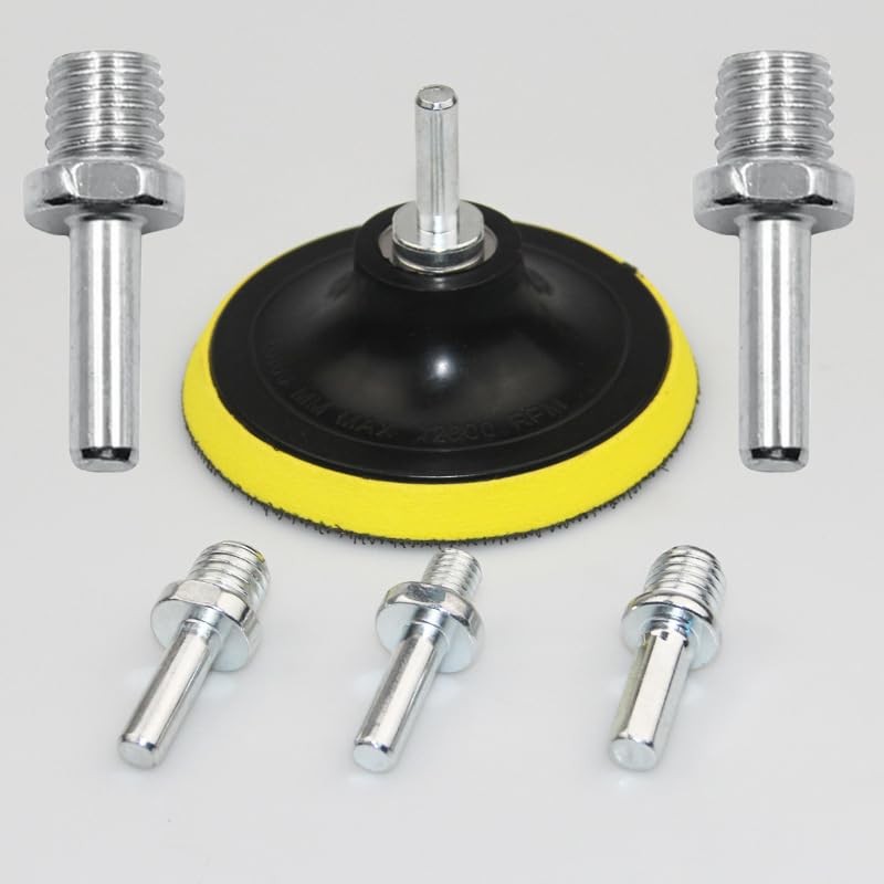 TorSor 6 Pack Buffing Polishing Pads M14 Drill Adapter Screw Bolt Connector…