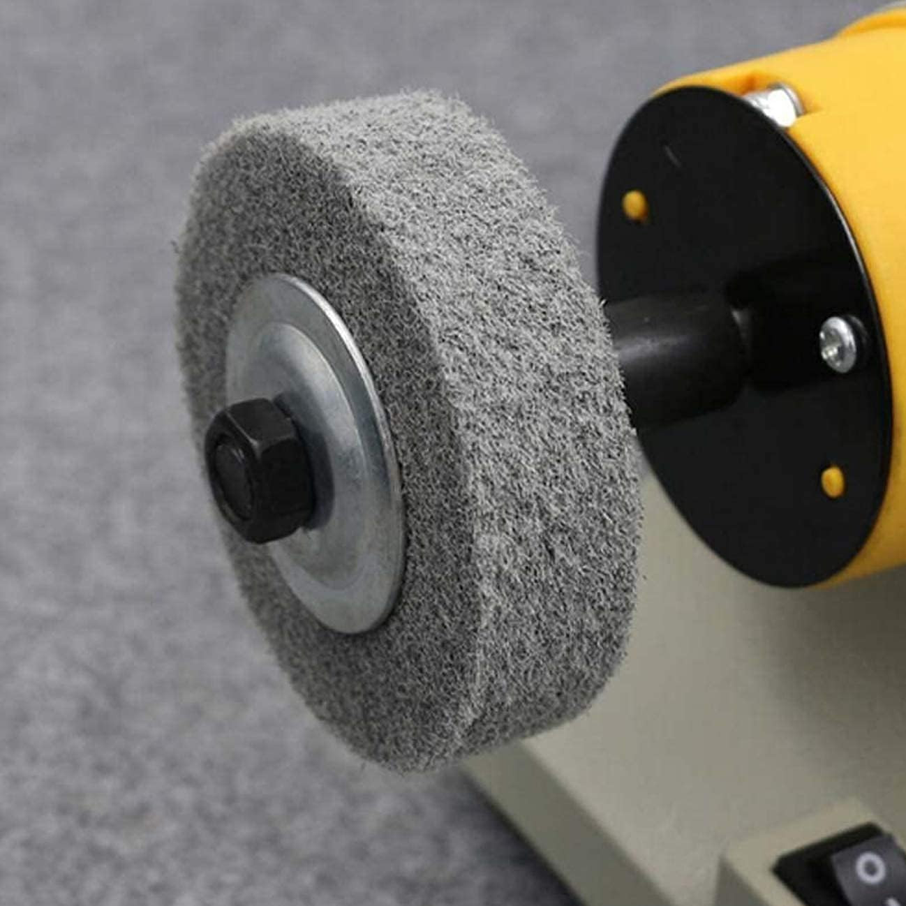8 Pcs 3” Fiber Buffing Wheels, 3/8” Arbor Hole Abrasive Fiber Buffing Polishin