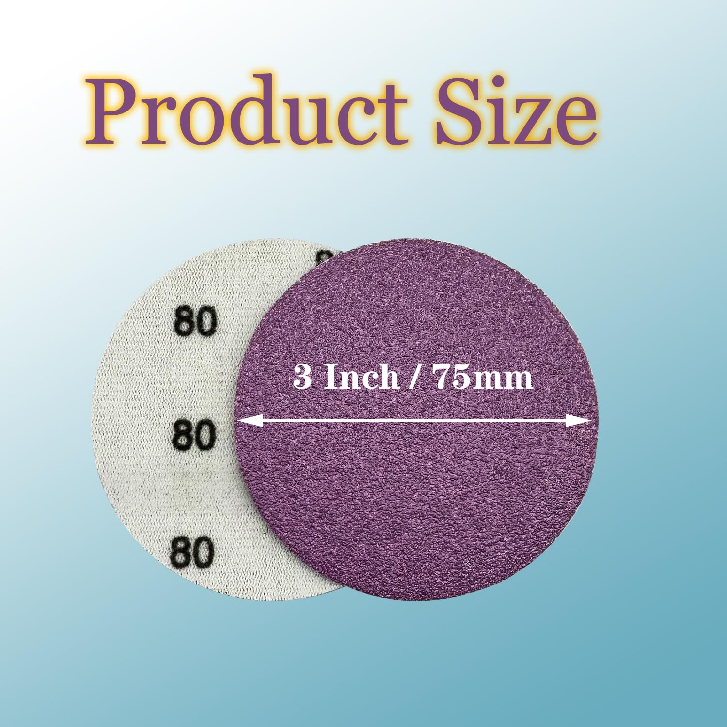 3 Inch 10000 Grit Wet Dry 3 x 3 inches (pre-overlap dimensions), Purple