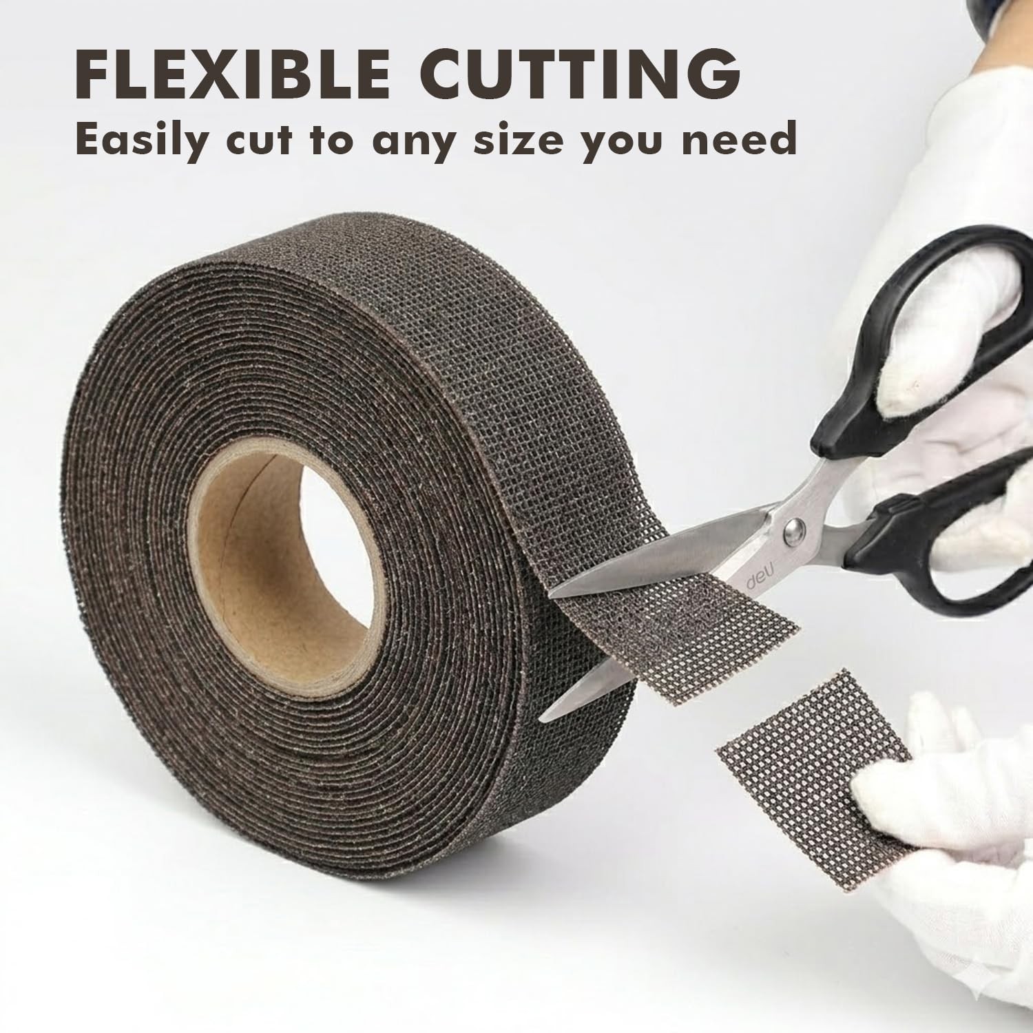 Emery Cloth Roll, 180 Grit Plumbers Open Mesh Sanding Rolls, 1-1/2″ x 5…