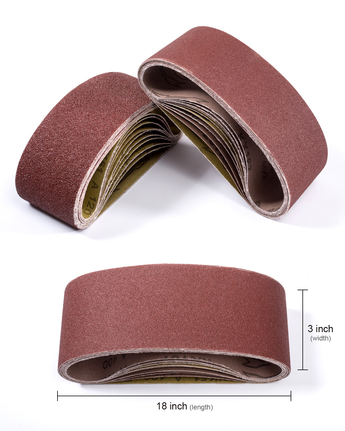 27PCS Sanding Belts 3×18″ 40 60 80 120 150 180 240 320 400 Grit Sander Sandpaper