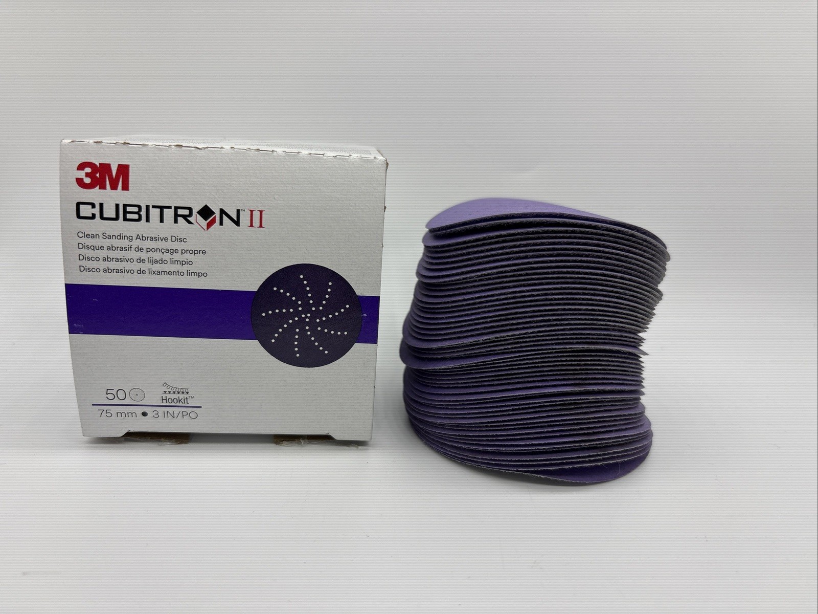 3M Cubitron II 31484 Sanding Abrasive Discs, 3 in Dia, 400+ Grit, 50 Discs