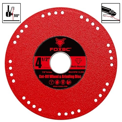 4-1/2 Inch Metal Diamond Saw Blades, Multi-Purpose Cut Off & Grinding Wheel