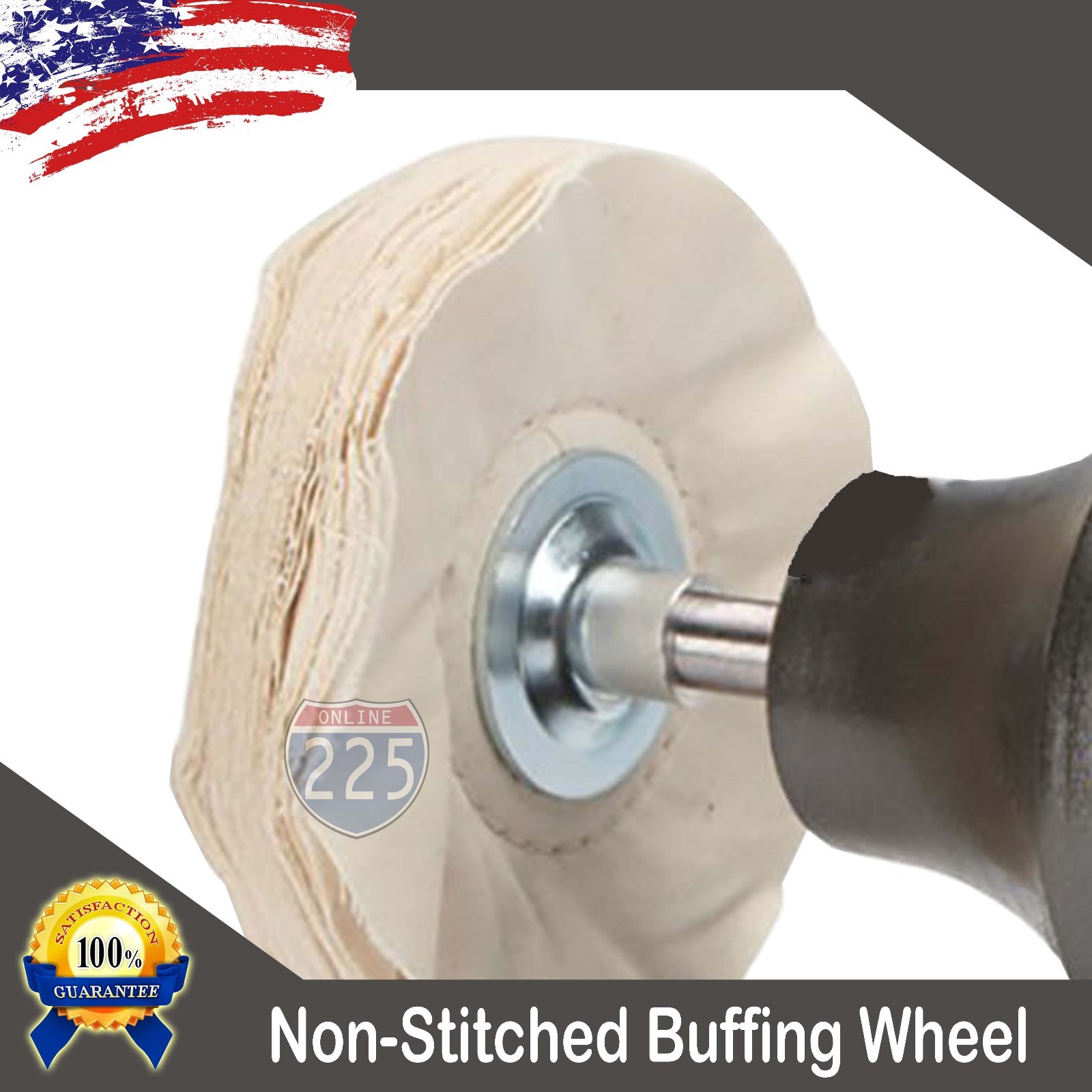 8″ x40 ply 5/8 Inch Arbor Hole Loose Non-Stitched cotton polishing buffing wheel
