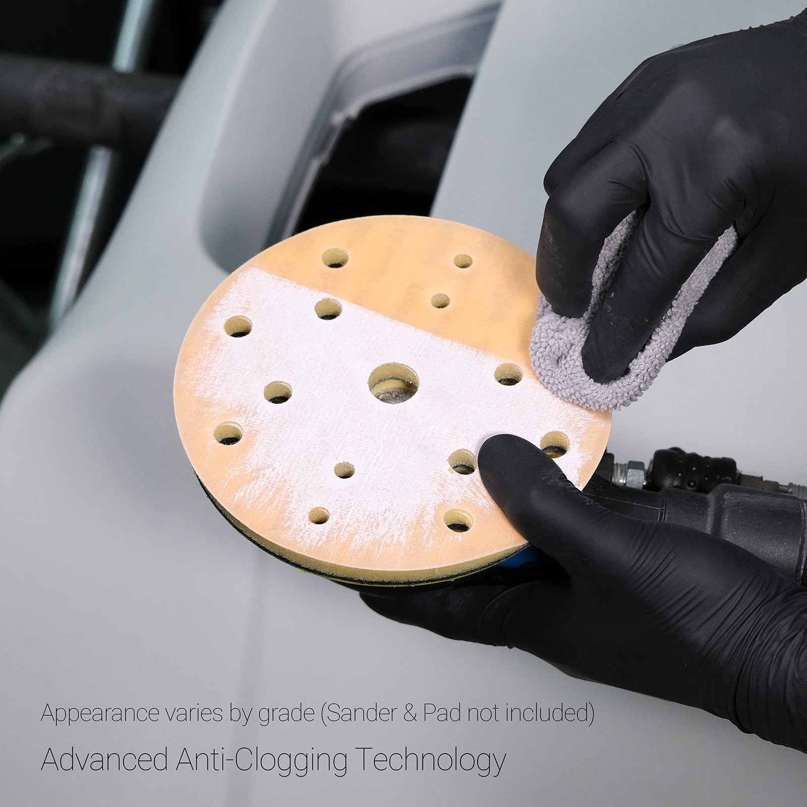 Super Assilex Flexible 6 inch Sanding Discs, Ocean K-360, 15 Holes, Hook & Loop,