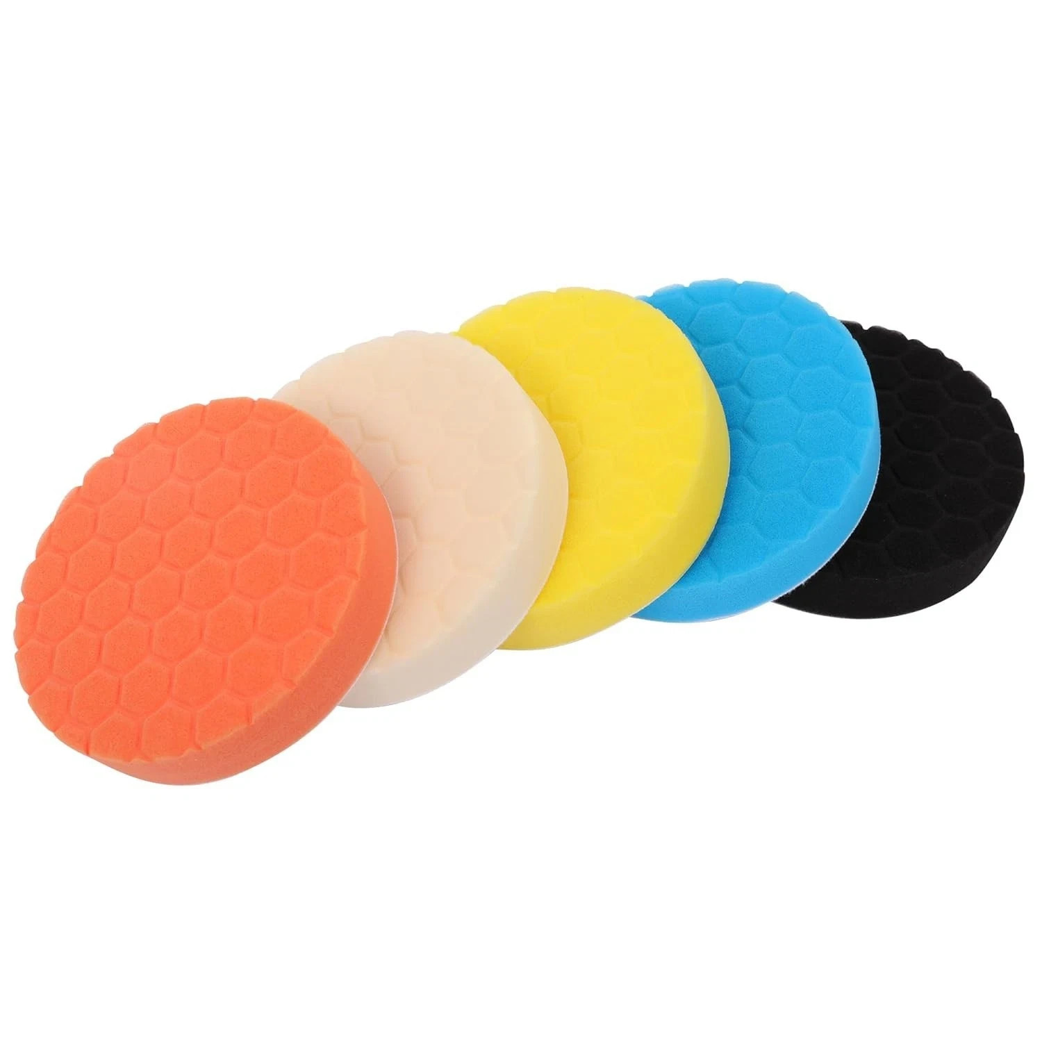 6″/ 7″3pcs Car Foam Sponge Polishing Pads150/180mm Buffing Waxing Cleaning Disc