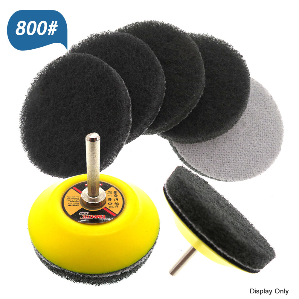 3″ 75mm Hook & Loop Scouring Pads Flocking Sanding Discs 240-3000 Grit Polishing