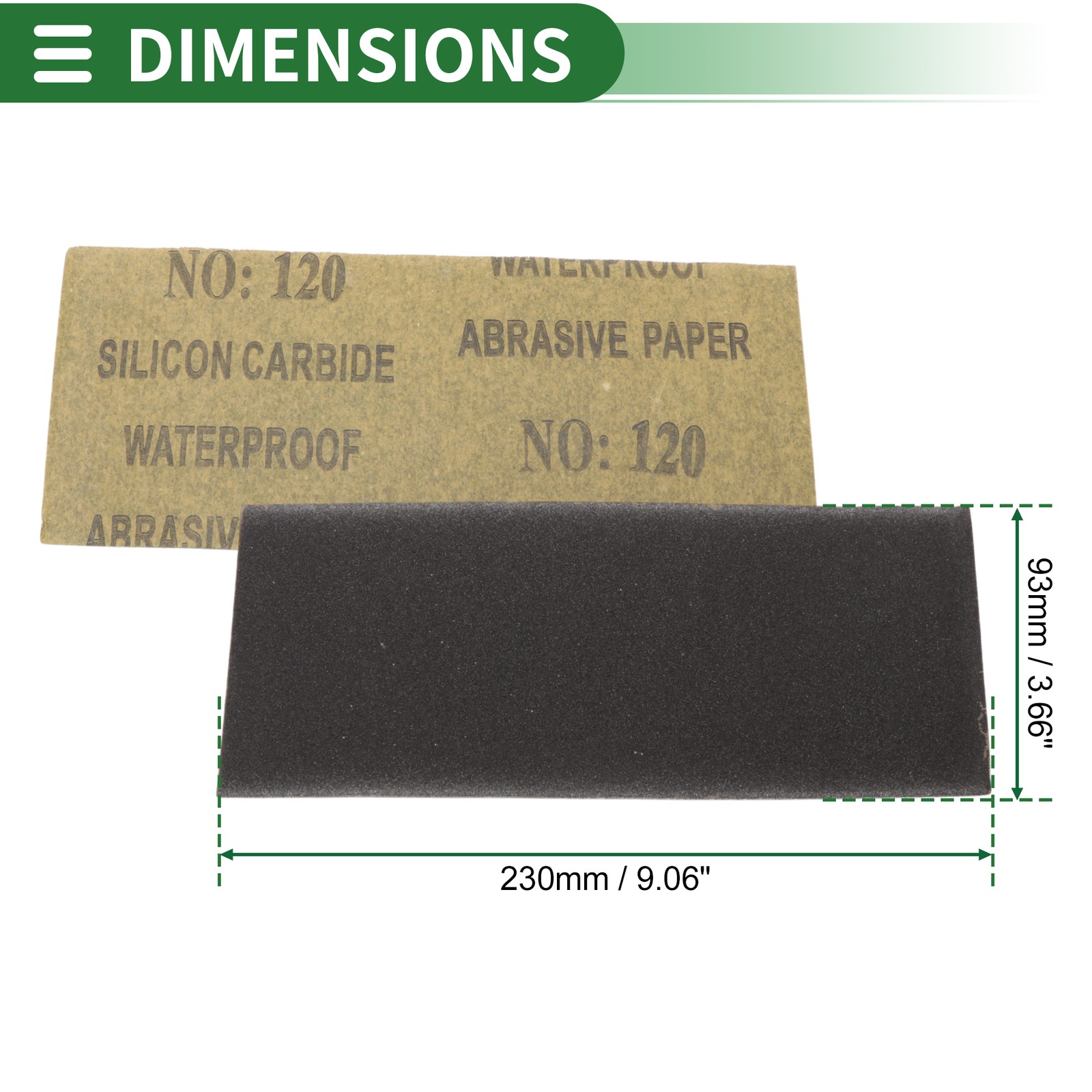 Sandpaper 230x93mm 120 Grit 30 Pcs Black Hook & Loop Sanding Sheets