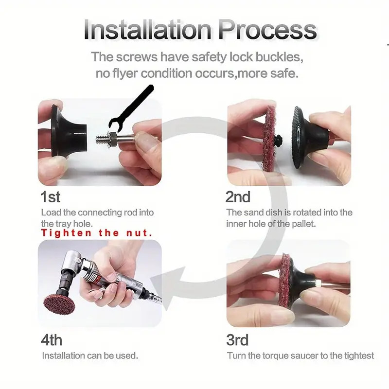 3 inch, Disc Pad Holder Roll-on Conditioning Sanding / 2 Pack