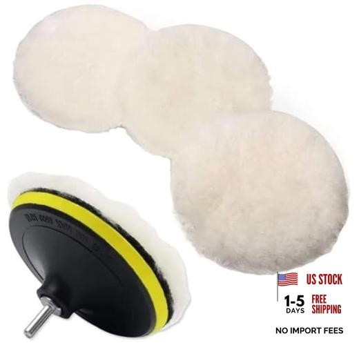 IPELY Wool Polishing Buffing Pad Polishing Buffing Wheel for Drill 6 Pcs 6 Inch