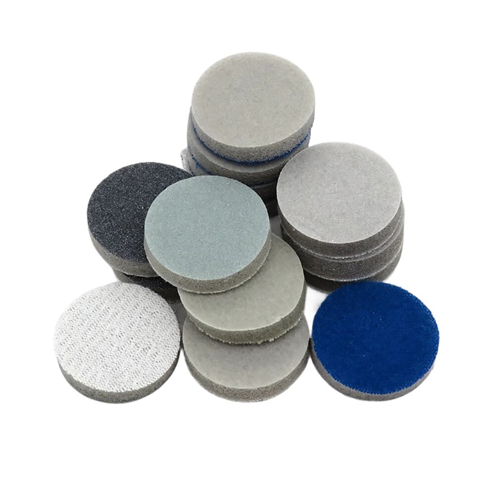 75mm Hook & Loop Sanding Pads Disc Wet Dry Foam Sponge Sandpaper 300#-3000# Grit