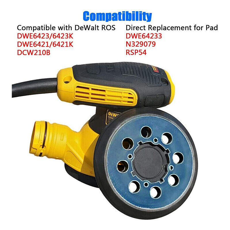 5 Inch 8 Hole Hook and Loop Orbital Sander Pad For Craftsman CMCW220B & CMEW231