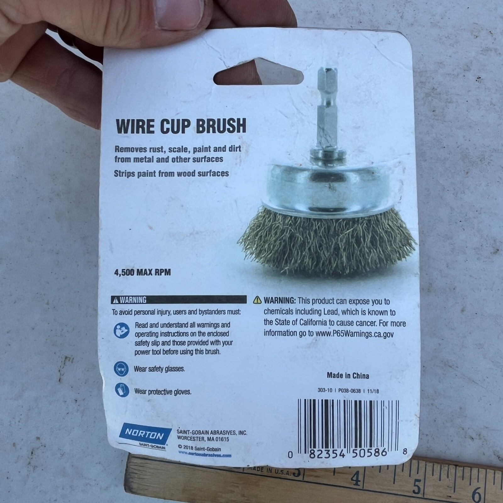 Norton Clipper 3 in. Crimped Wire Cup Brush Brass 4500 rpm 1 pc