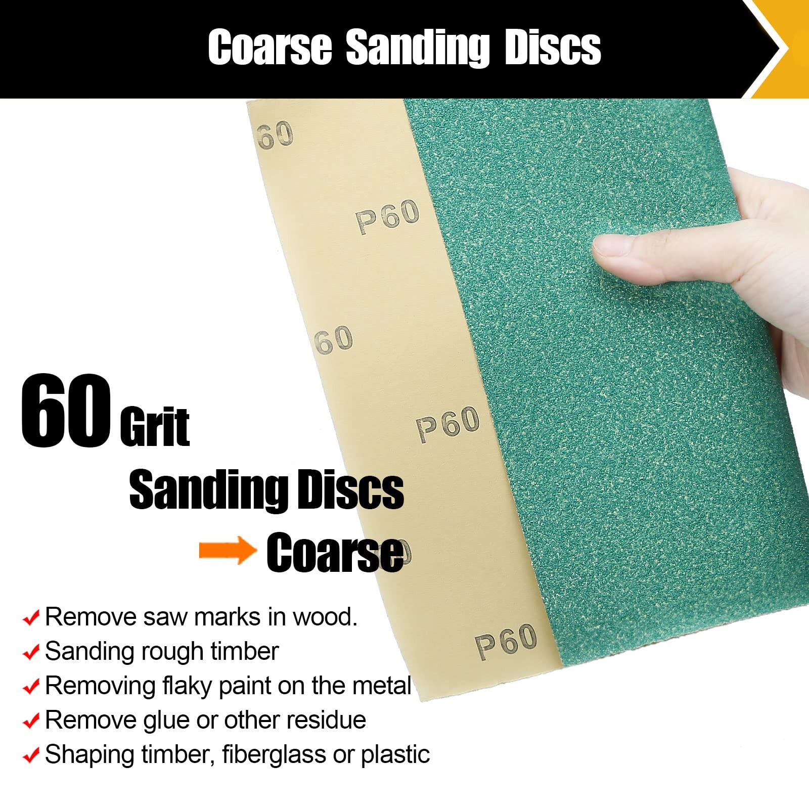 60 Grit Sandpaper Assortment 9×11 Inch 12 PCS For Wood Metal Furniture