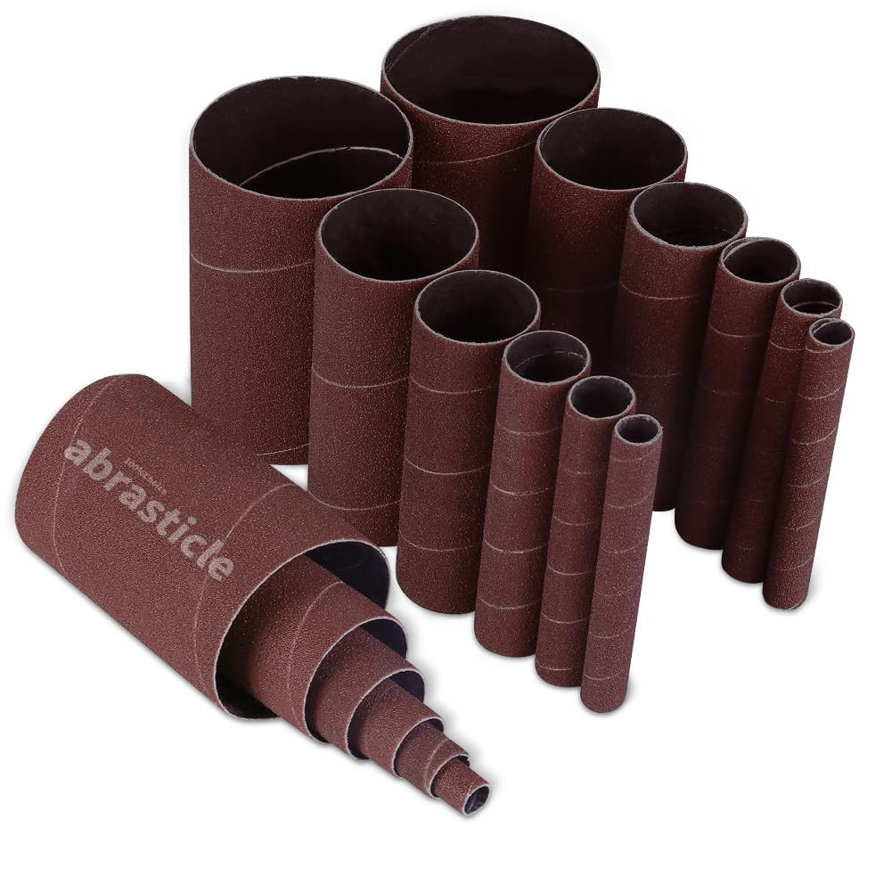 18 Pack Spindle Sander Sleeves, Sanding Sleeves for Oscillating Sander, 120 Grit