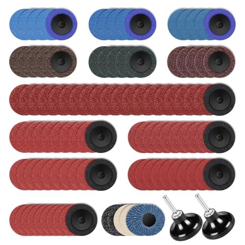 108Pcs 2 Inch Sanding Discs Set, Quick Change & Steady, Die Grinder Sanding