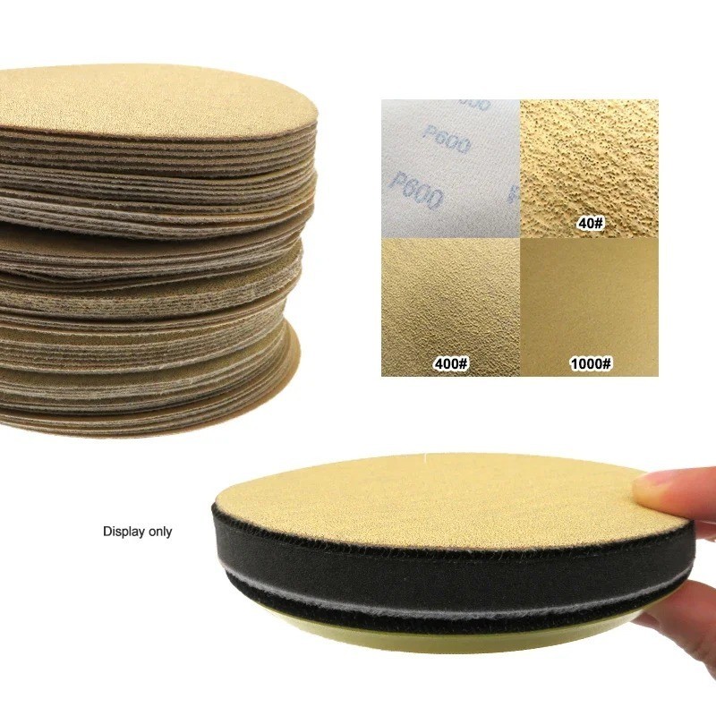 7 Inch Aluminum Oxide Sanding Discs Hook Loop Wet Dry 5PCS Wood Metal Plastic